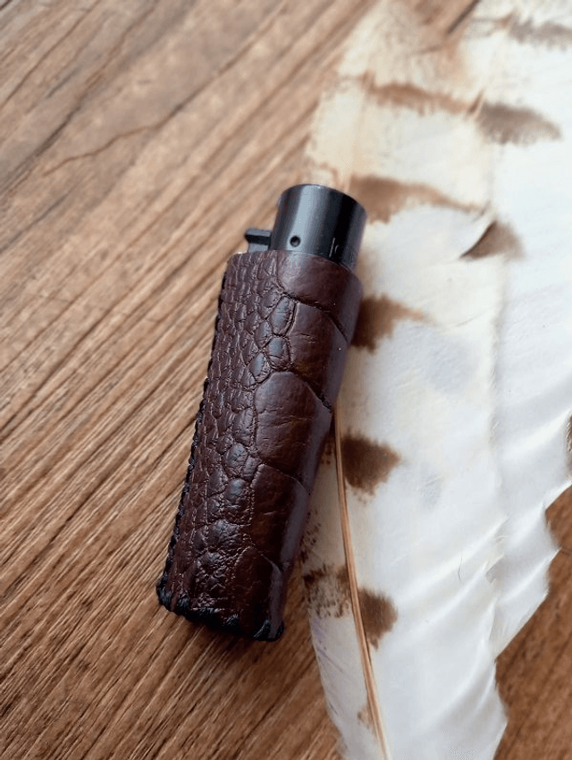 Etui à briquet Autruche