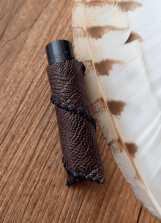 Etui à briquet Autruche