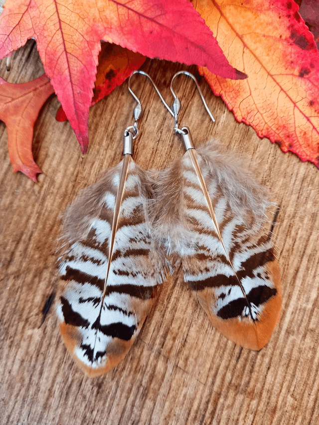 Boucles d'oreilles faisan vénéré 