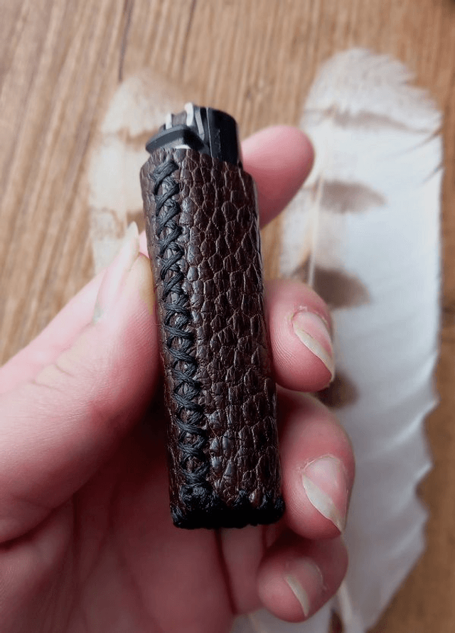 Etui à briquet Autruche
