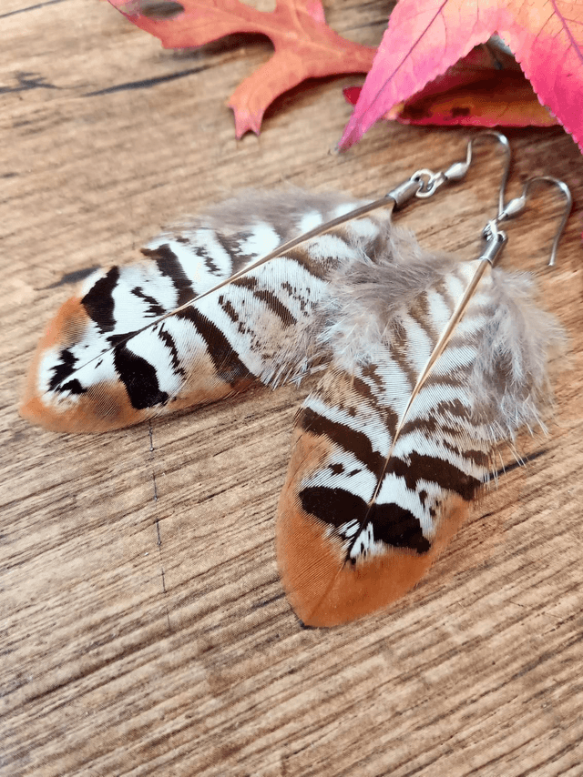 Boucles d'oreilles faisan vénéré 